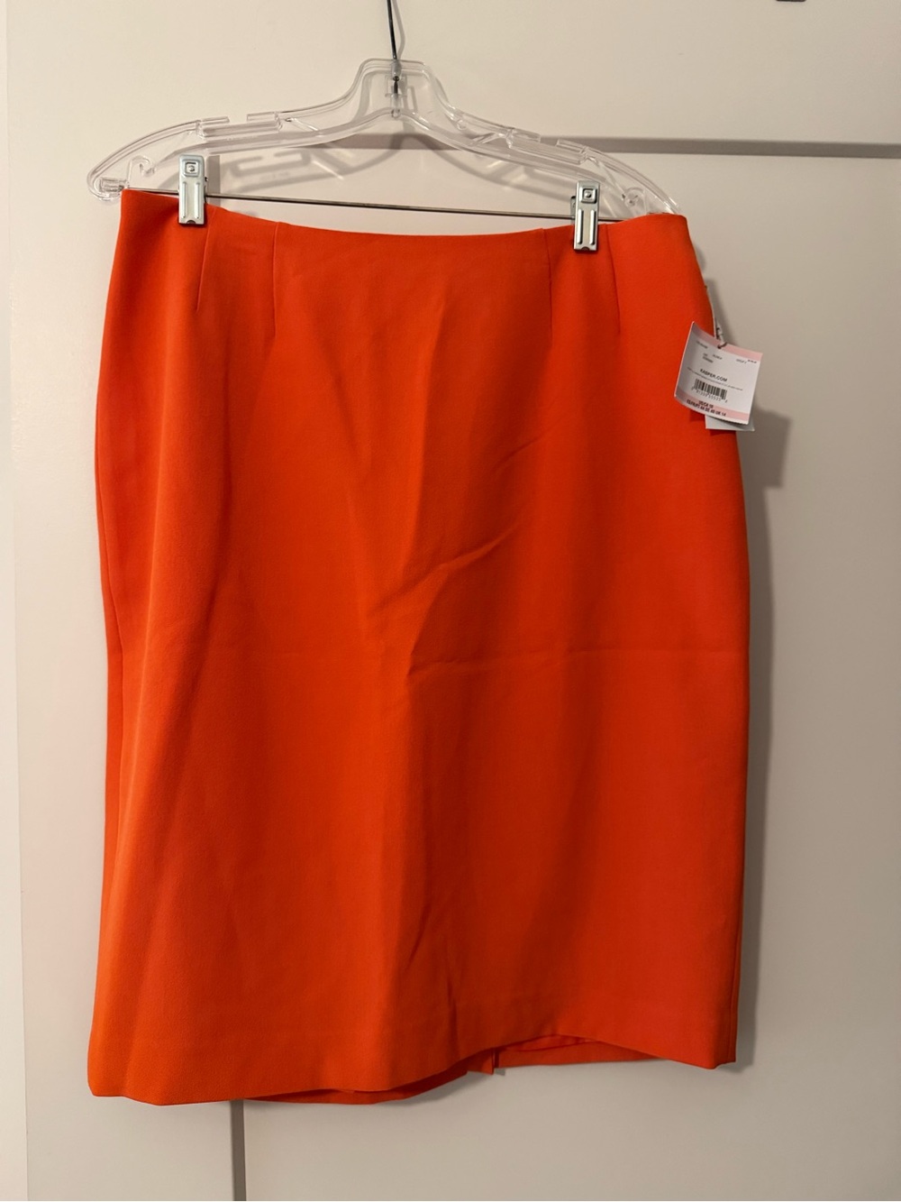 Kasper Bright Orange Pencil Skirt